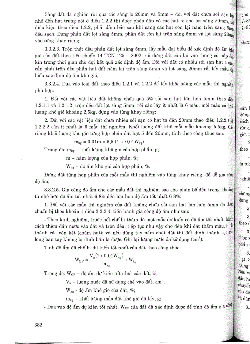image for page Tiêu chuẩn ngành 14 TCN 135 2005 Đất xây dựng công trình thuỷ lợi phương pháp xác định khối lượng thể tích khô lớn nhất và độ nén tốt nhất của vật liệu đất dính trong phòng thí nghiệm