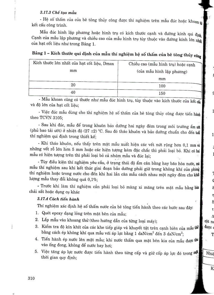 image for page TCXDVN 8219 2009 Hỗn hợp bê tông thuỷ công và bê tông thuỷ công phương pháp thử Tiêu chuẩn xây dựng Việt Nam