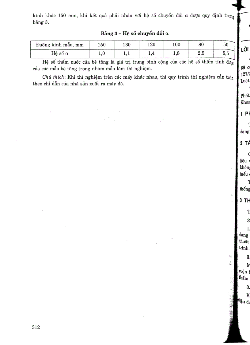 image for page TCXDVN 8219 2009 Hỗn hợp bê tông thuỷ công và bê tông thuỷ công phương pháp thử Tiêu chuẩn xây dựng Việt Nam