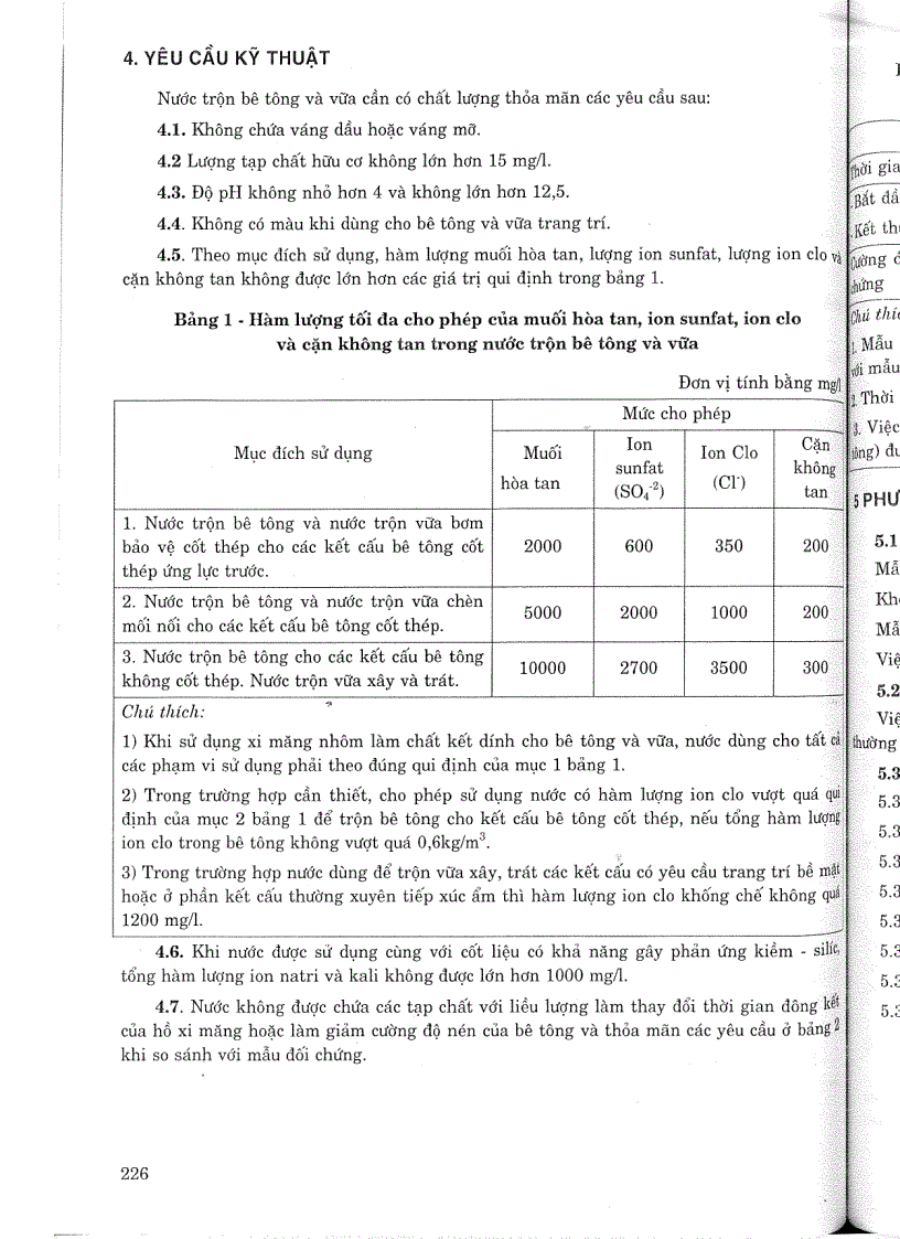 image for page TCXDVN 302 2004 Nước trộn bê tông và vữa yêu cầu kỹ thuật Tiêu chuẩn xây dựng Việt Nam