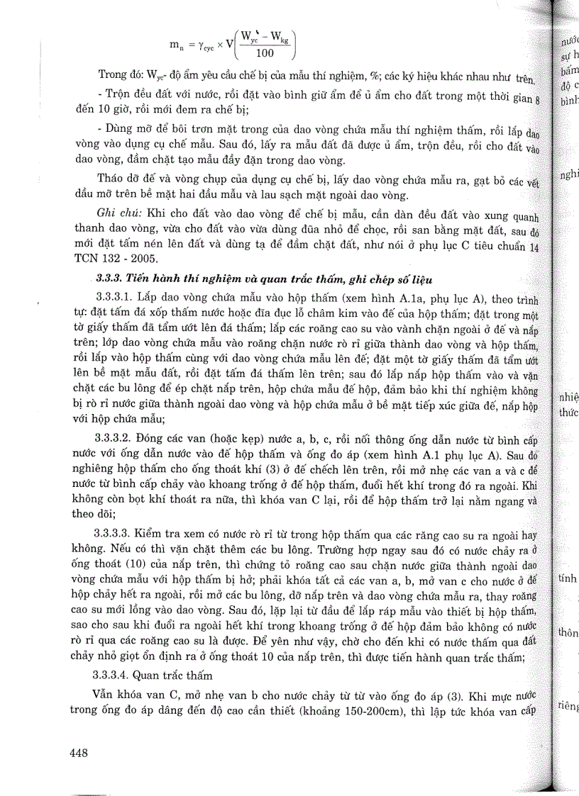 image for page Tiêu chuẩn ngành 14 TCN 139 2005 Đất xây dựng công trình thuỷ lợi phương pháp xác định hệ số thấm của đất trong phòng thí nghiệm Tiêu chuẩn ngành Thuỷ Lợi