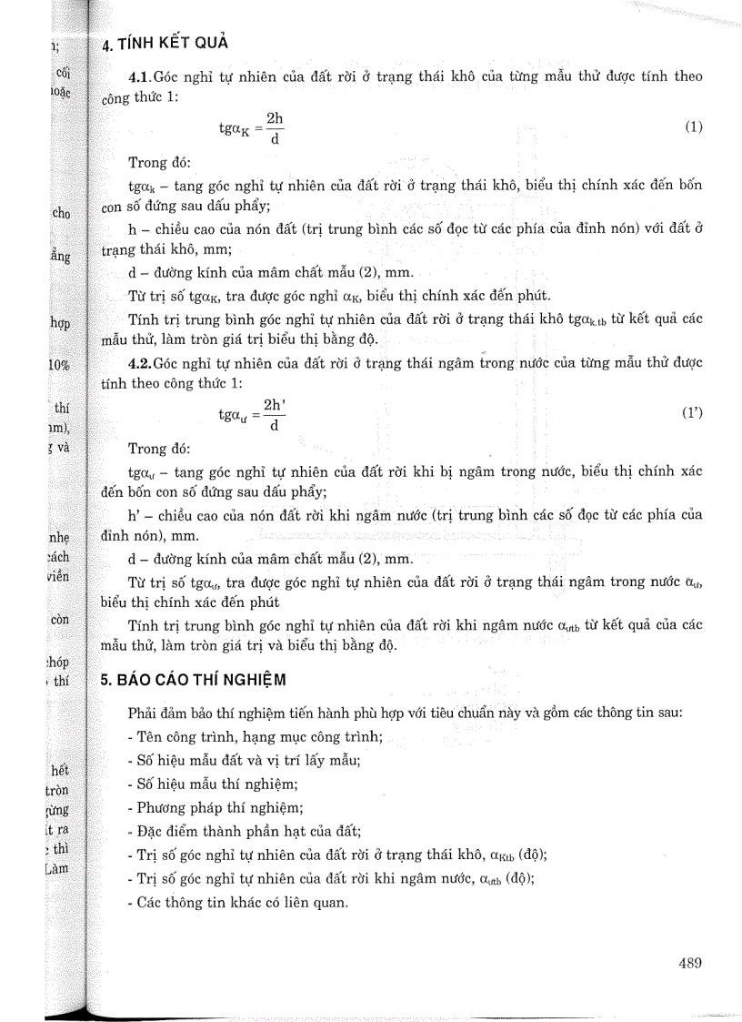 image for page Tiêu chuẩn ngành 14 TCN 146 2005 Đất xây dựng công trình thuỷ lợi phương pháp thí nghiệm trong phòng để xác định góc nghỉ tự nhiên của đất rời Tiêu chuẩn ngành Thuỷ Lợi