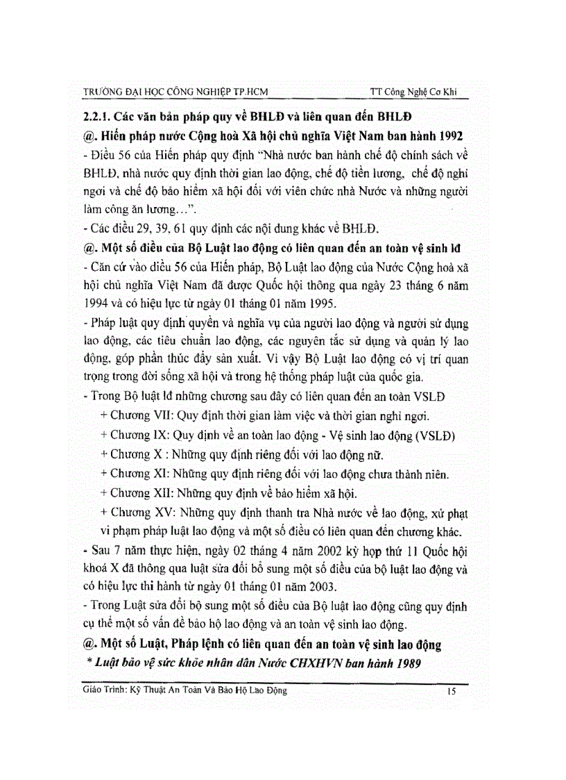 image for page Kỹ thuật an toàn và bảo hộ lao động