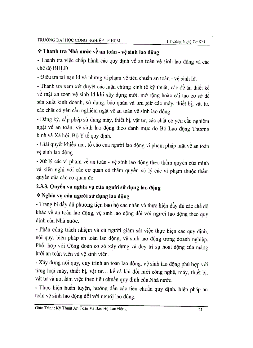 image for page Kỹ thuật an toàn và bảo hộ lao động