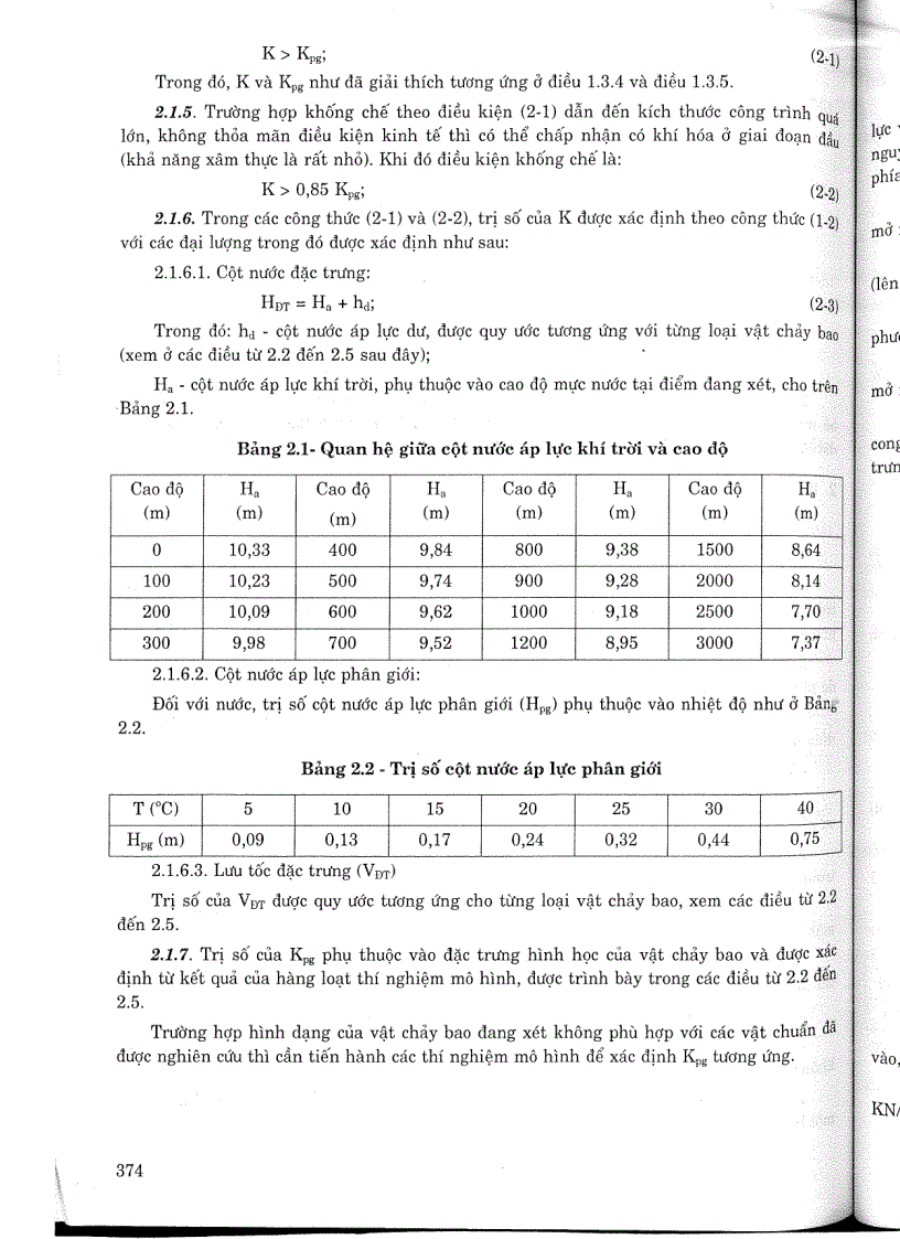 image for page Tiêu chuẩn ngành 14 TCN 198 2006 Công trình thuỷ lợi các công trình tháo nước hướng dẫn tính toán khí thực Tiêu chuẩn ngành Thuỷ Lợi