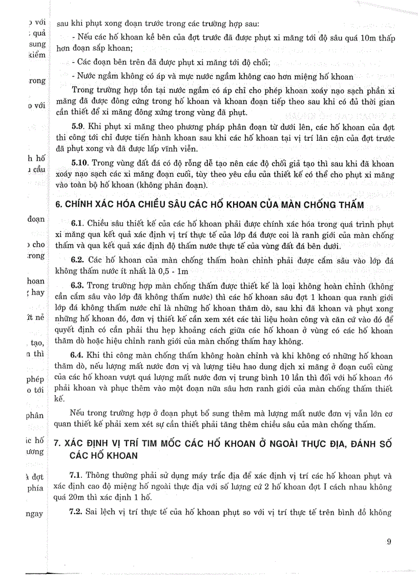 image for page Tiêu chuẩn ngành 14 TCN 82 1995 Công trình thuỷ lợi tiêu chuẩn kỹ thuật khoan phụt xi măng vào nền đá Tiêu chuẩn ngành Thuỷ Lợi