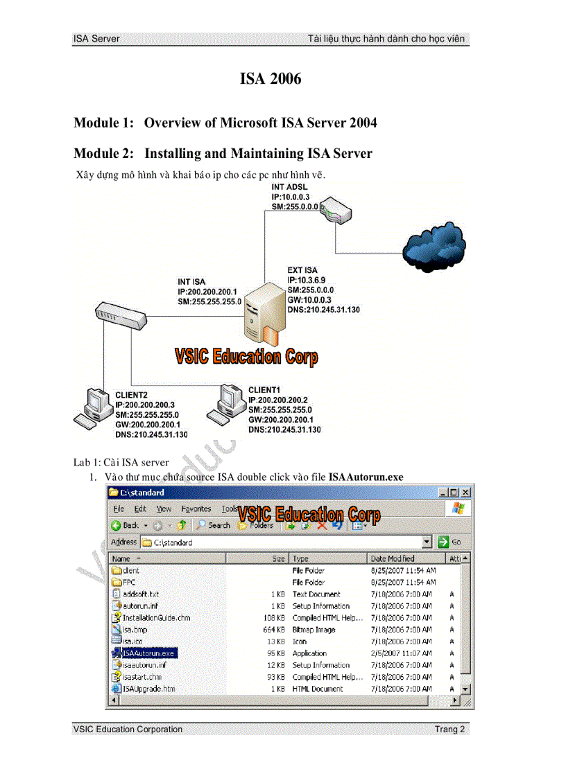image for page Giáo trình ISA server 2006 English
