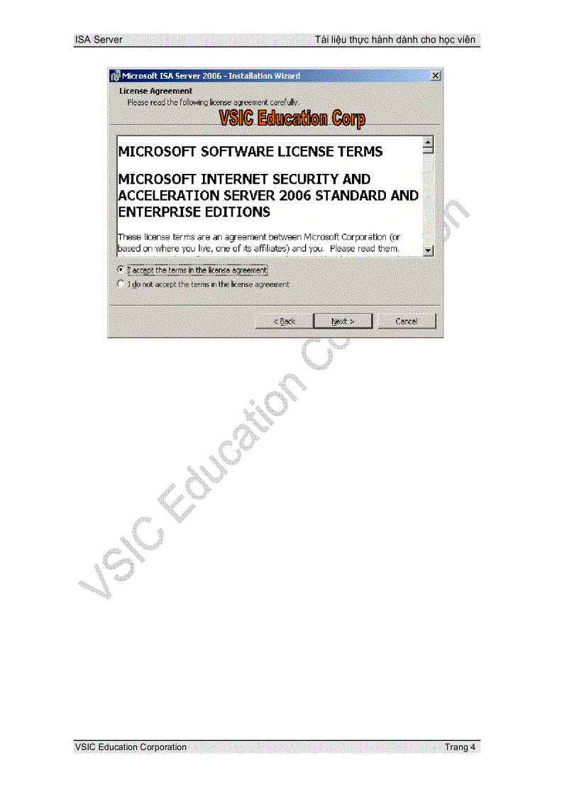 image for page Giáo trình ISA server 2006 English