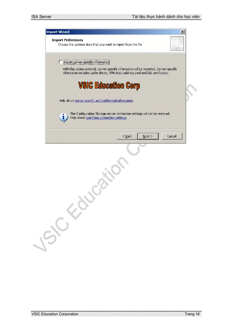 image for page Giáo trình ISA server 2006 English