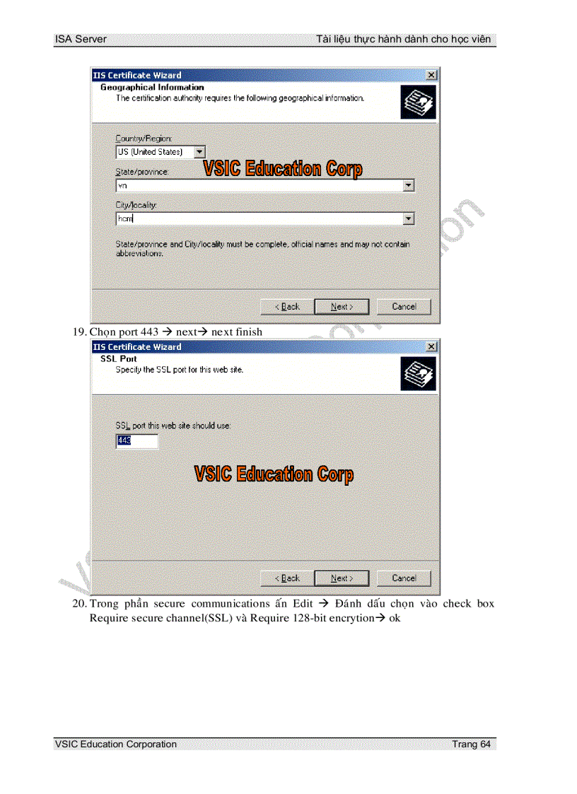 Cấu hình hệ thống ISA sever 2006