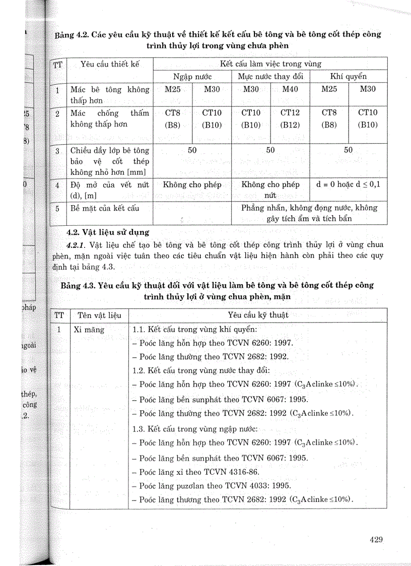 image for page Kết cấu bê tông bê tông cốt thép công trình thủy lợi vùng ven biển Các quy định chủ yếu về thiết kế vật liệu thi công và vận hành công trình