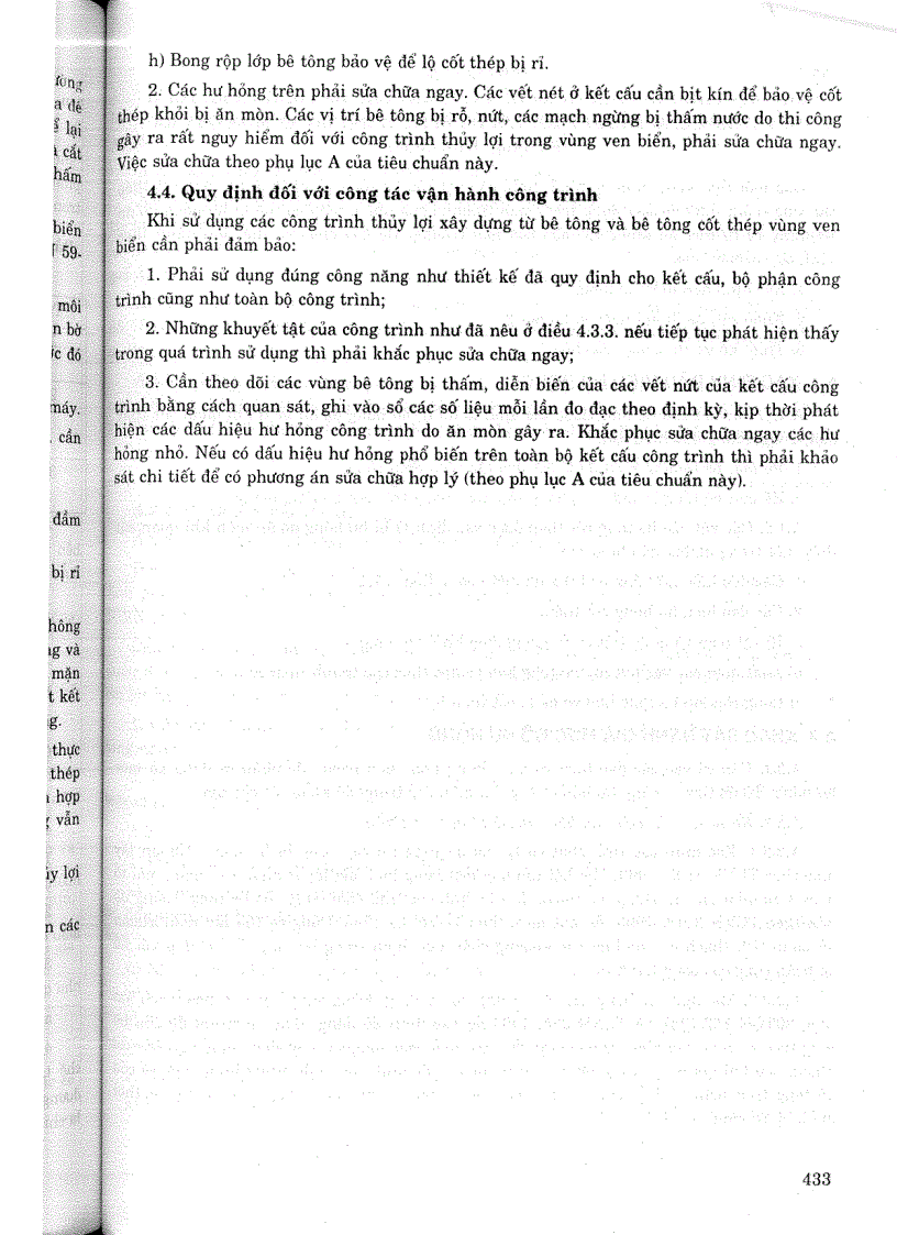 image for page Kết cấu bê tông bê tông cốt thép công trình thủy lợi vùng ven biển Các quy định chủ yếu về thiết kế vật liệu thi công và vận hành công trình