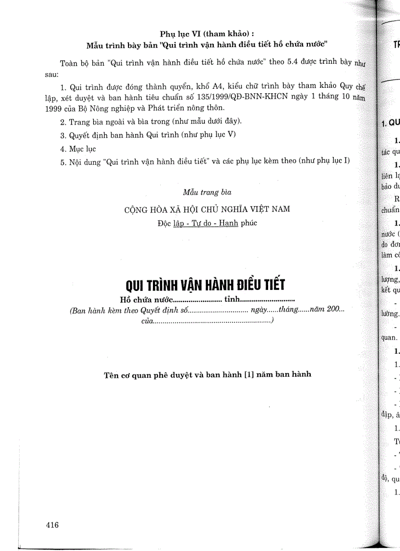 image for page Tiêu chuẩn ngành 14 TCN 121 2002 Hồ chứa nước Công trình thuỷ lợi quy định về lập và ban hành quy trình vận hành điều tiết Tiêu chuẩn ngành Thuỷ Lợi