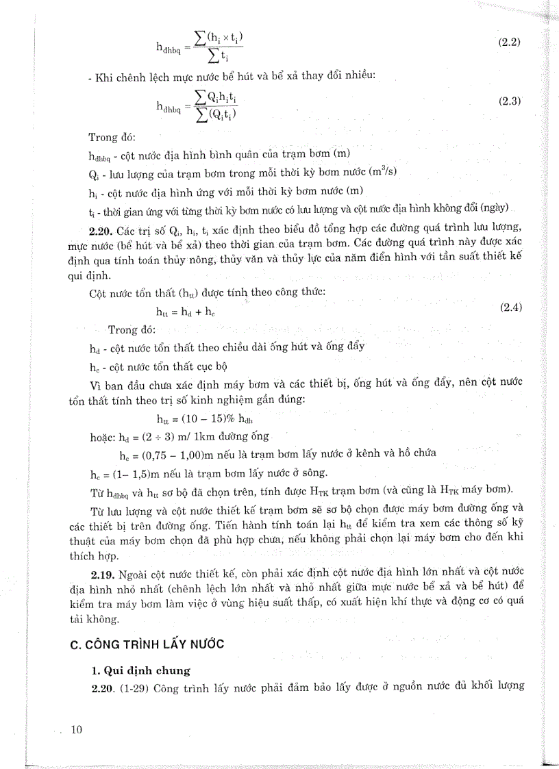 image for page Tiêu chuẩn ngành HD TL C 7 83 Hướng dẫn thiết kế trạm bơm tưới tiêu nước Tiêu chuẩn ngành Thuỷ Lợi