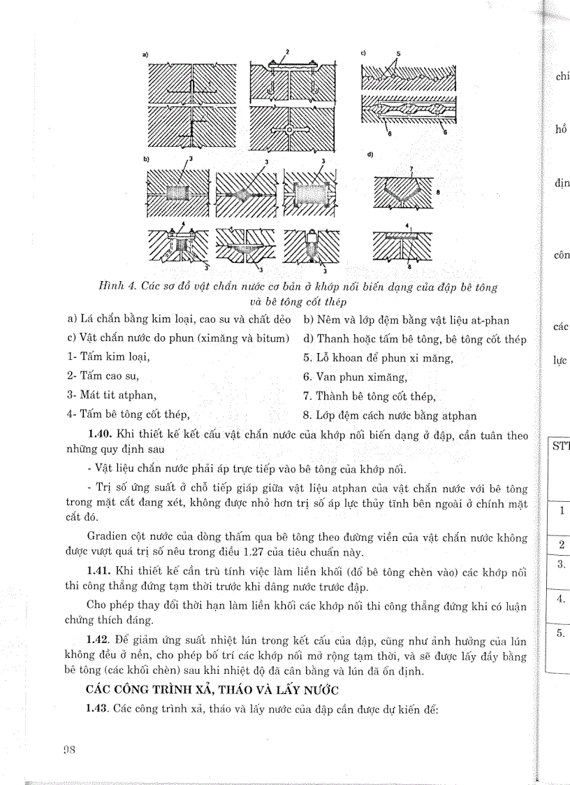 image for page Tiêu chuẩn ngành 14TCN 56 88 Thiết kế đập bê tông và bê tông cốt thép Tiêu chuẩn ngành Thuỷ Lợi