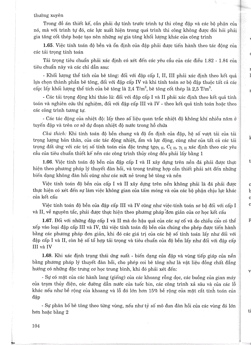image for page Tiêu chuẩn ngành 14TCN 56 88 Thiết kế đập bê tông và bê tông cốt thép Tiêu chuẩn ngành Thuỷ Lợi