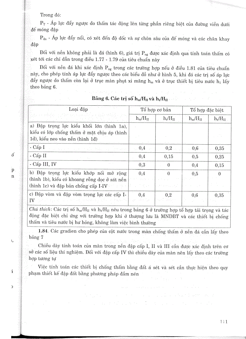 image for page Tiêu chuẩn ngành 14TCN 56 88 Thiết kế đập bê tông và bê tông cốt thép Tiêu chuẩn ngành Thuỷ Lợi
