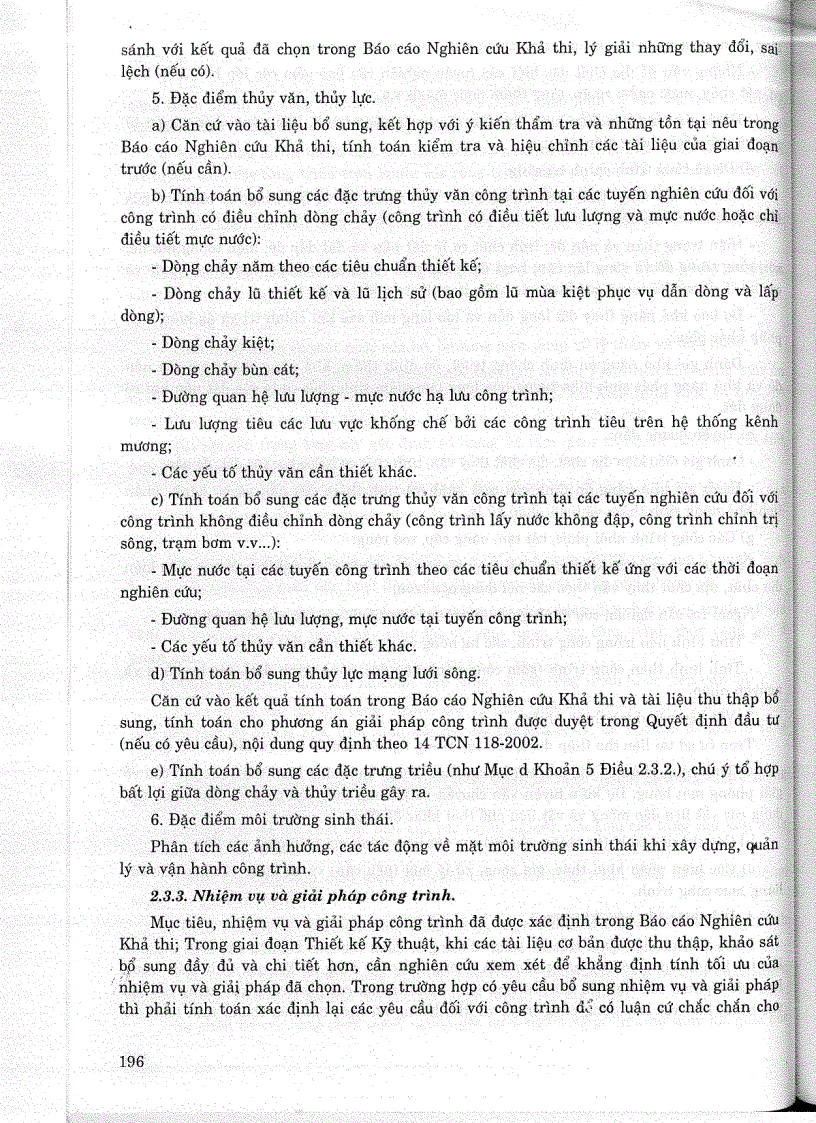 image for page Tiêu chuẩn ngành 14TCN 119 2002 Công trình thuỷ lợi thành phần nội dung và khối lượng lập thiết kế Tiêu chuẩn ngành Thuỷ Lợi