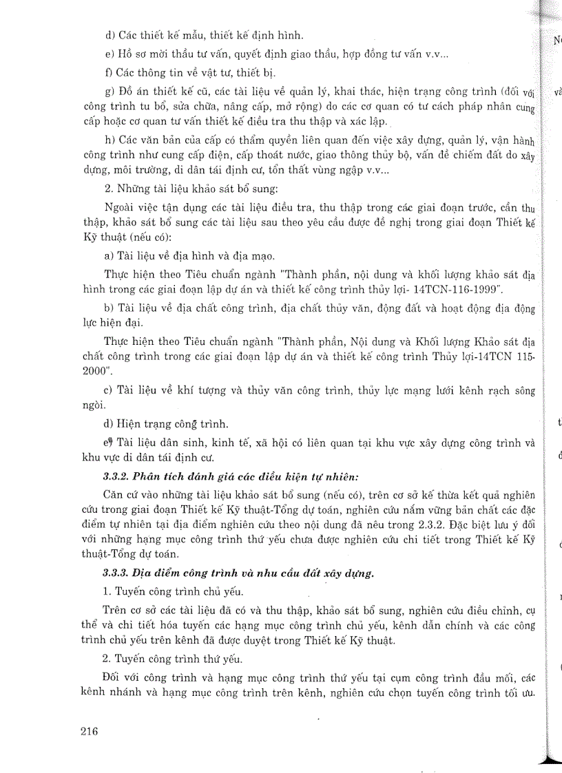image for page Tiêu chuẩn ngành 14TCN 119 2002 Công trình thuỷ lợi thành phần nội dung và khối lượng lập thiết kế Tiêu chuẩn ngành Thuỷ Lợi
