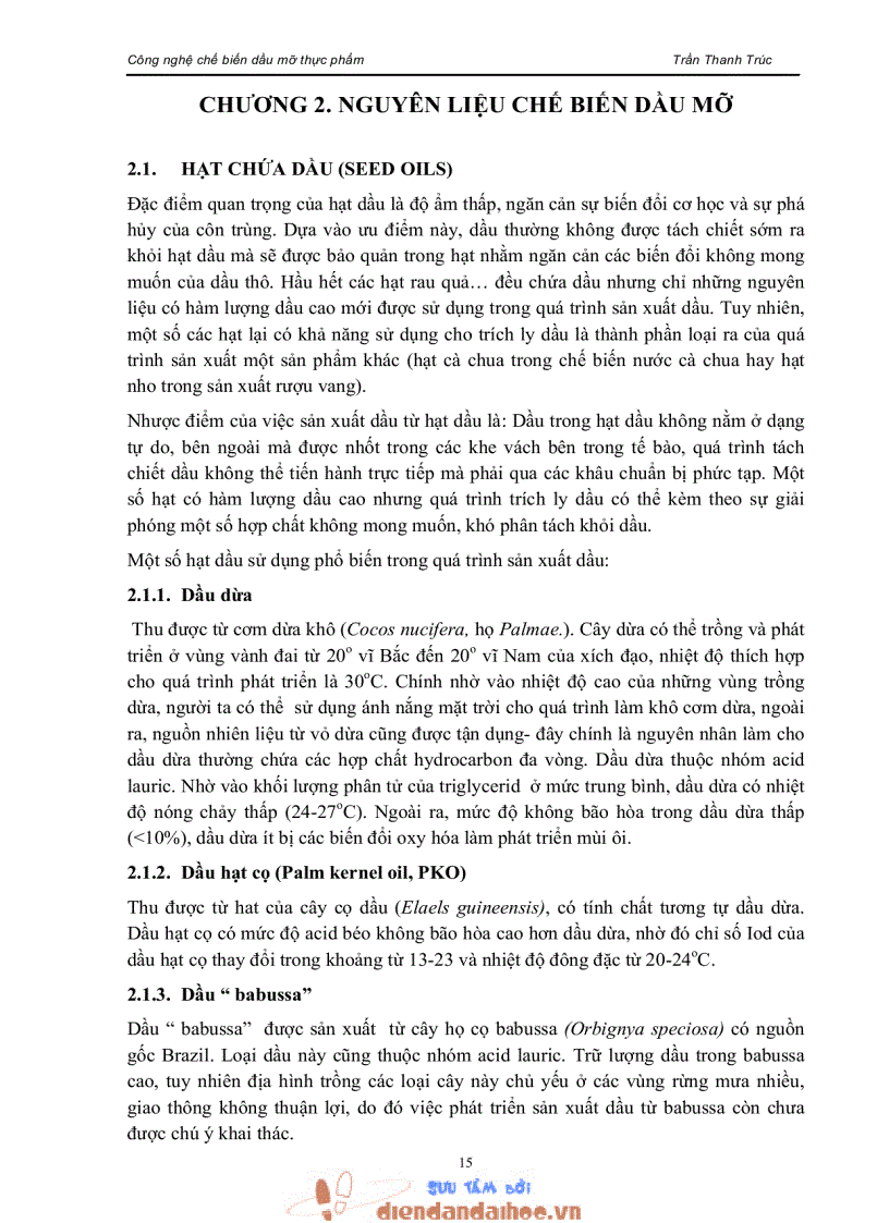 image for page Giáo trình công nghệ chế biến dầu mỡ thực phẩm