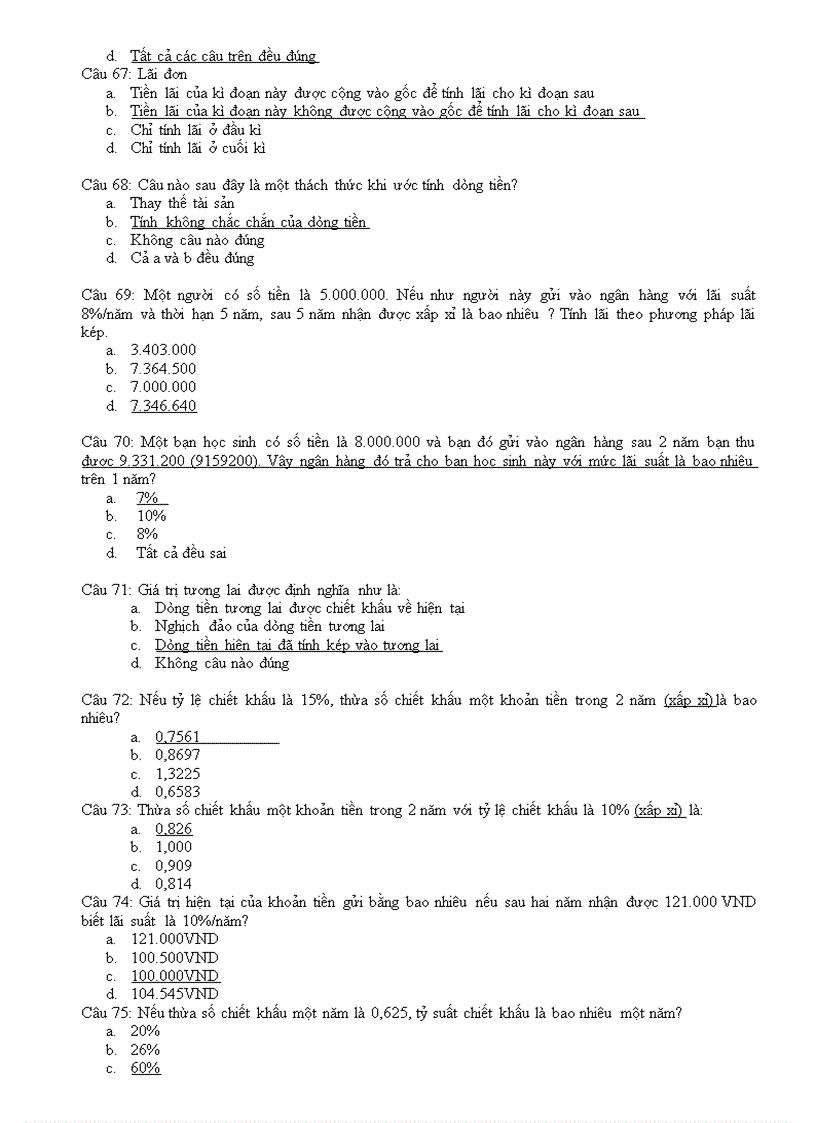 image for page Hơn 300 câu hỏi trắc nghiệm TÀI CHÍNH DOANH NGHIỆP