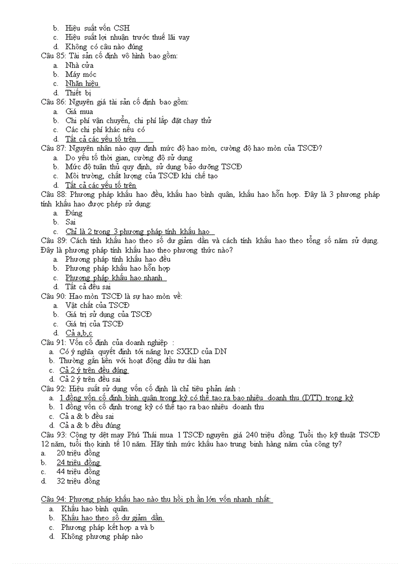 image for page Hơn 300 câu hỏi trắc nghiệm TÀI CHÍNH DOANH NGHIỆP