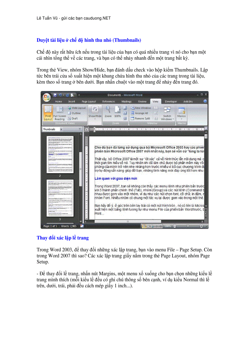 image for page Hướng dẫn sử dụng Word 2007