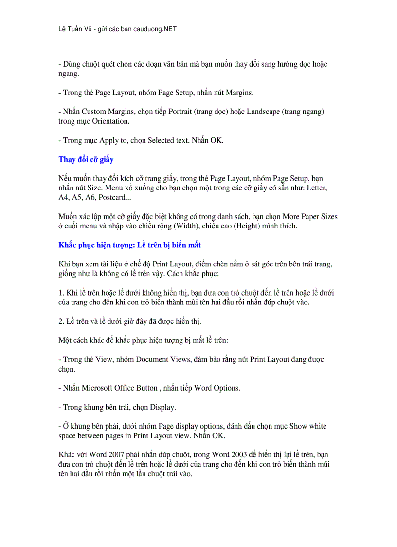 image for page Hướng dẫn sử dụng Word 2007