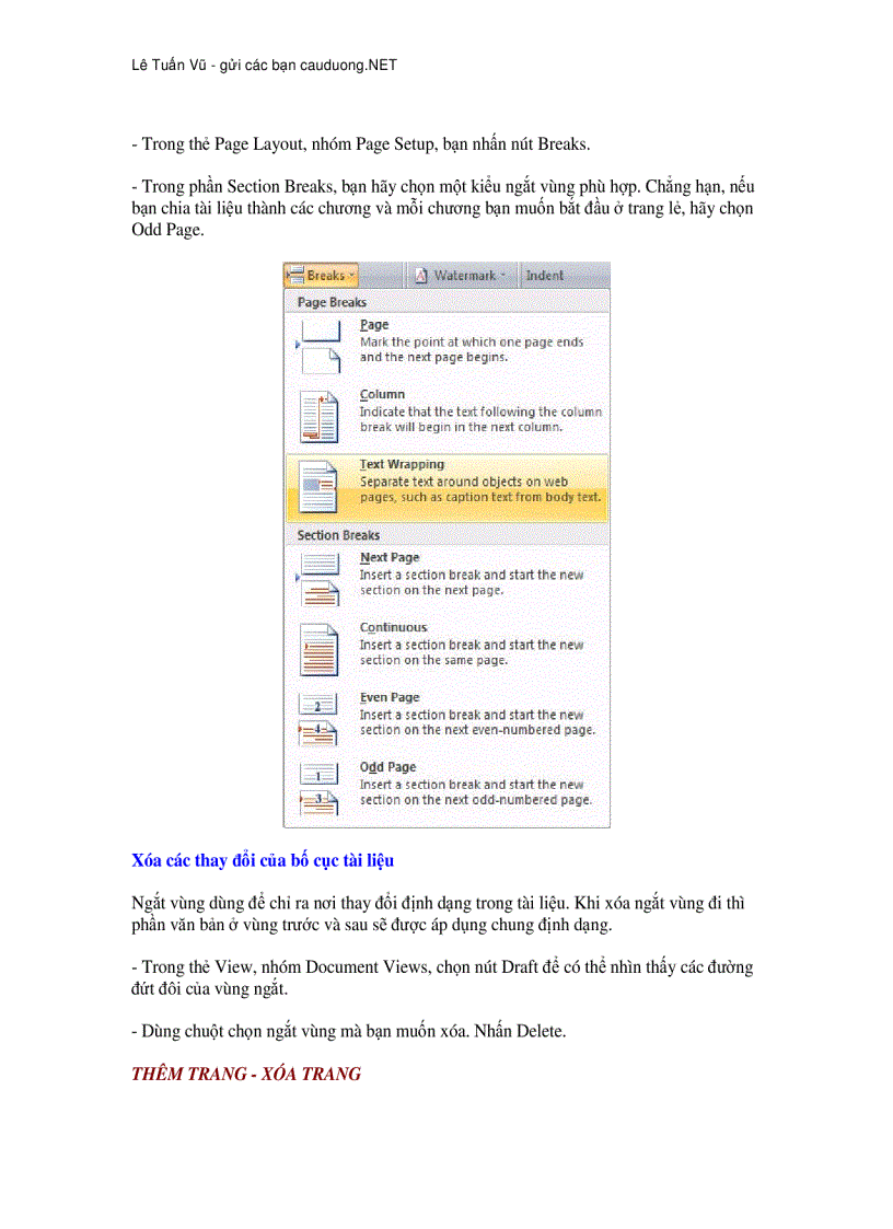 image for page Hướng dẫn sử dụng Word 2007