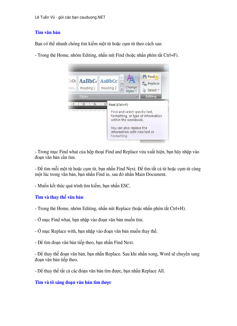 image for page Hướng dẫn sử dụng Word 2007
