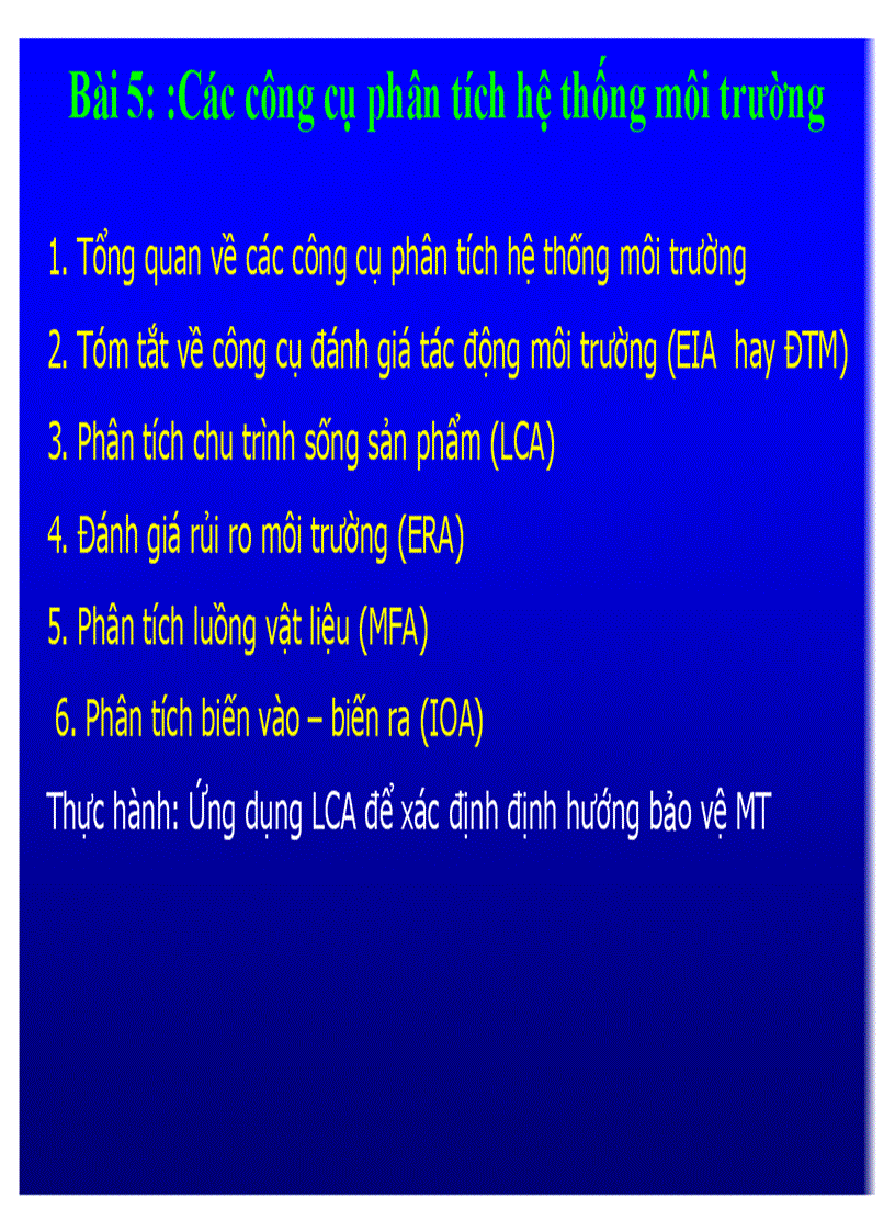 image for page Bài giảng Phân tích hệ thống môi trường