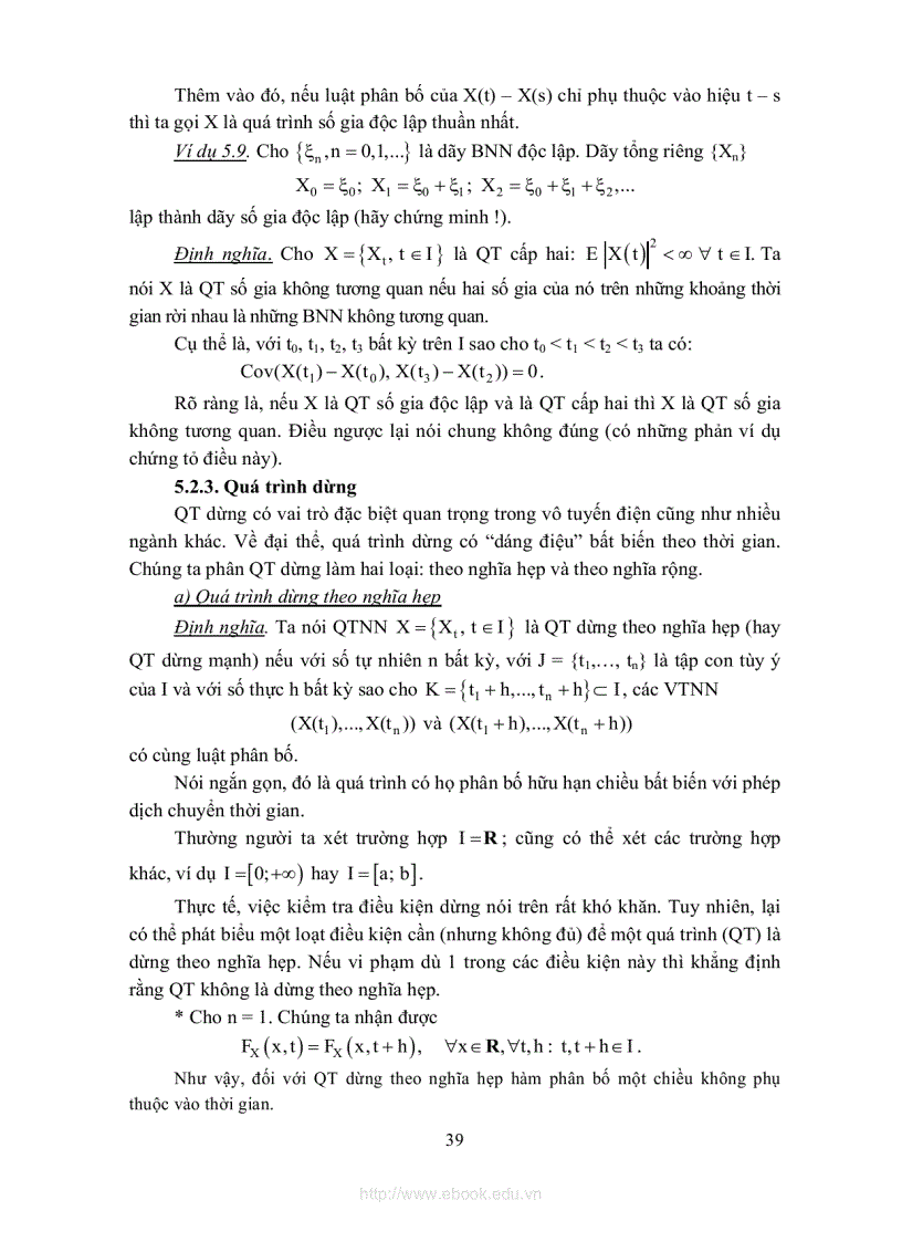 image for page CAO HỌC Xác suất thống kê và Quá trình ngẫu nhiên