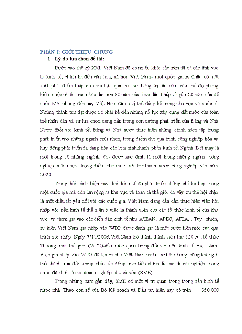 image for page Một số giải pháp nâng cao năng lực cạnh tranh của SMEs Dệt may Việt Nam sau khi gia nhập WTO