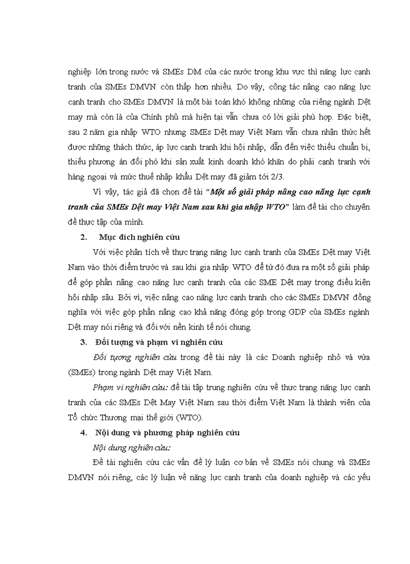 image for page Một số giải pháp nâng cao năng lực cạnh tranh của SMEs Dệt may Việt Nam sau khi gia nhập WTO