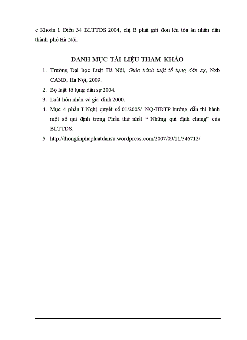 image for page Bài tập cá nhân tình huống môn Luật tố tụng dân sự đề số 7