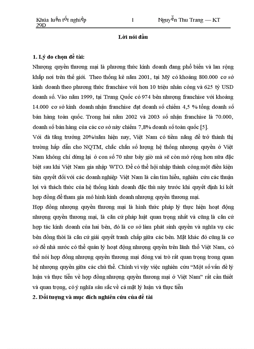 image for page Một số vấn đề lý luận và thực tiễn về hợp đồng nhượng quyền thương mại ở Việt Nam