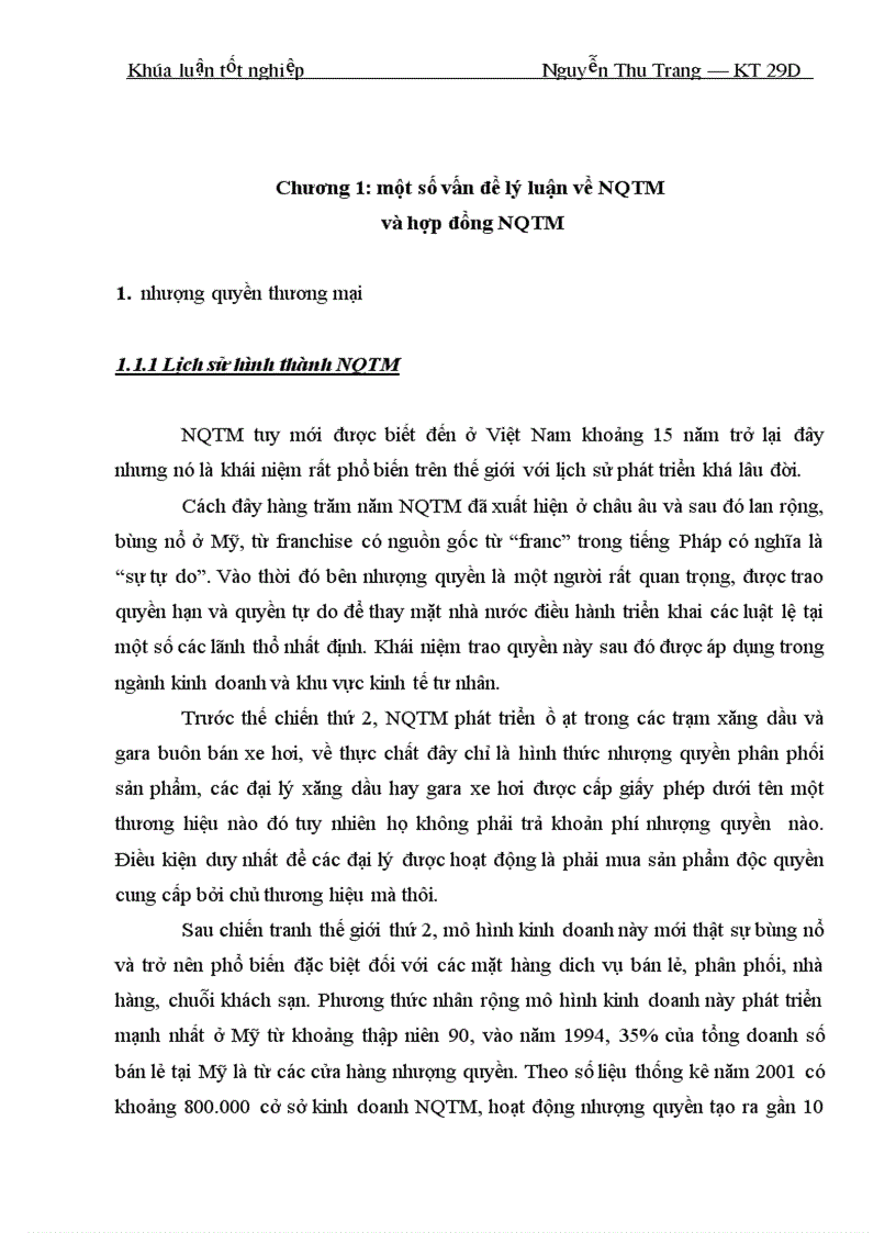 image for page Một số vấn đề lý luận và thực tiễn về hợp đồng nhượng quyền thương mại ở Việt Nam