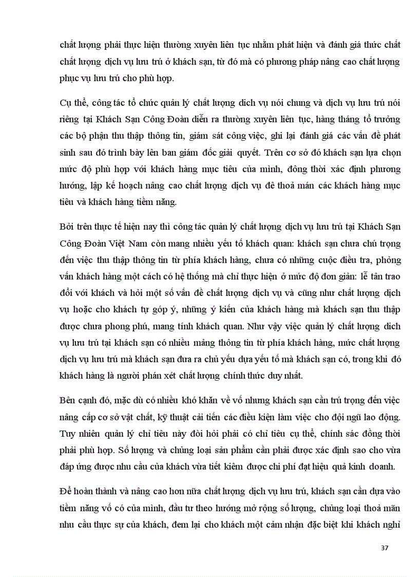image for page Thực trạng và giải pháp nâng cao chất lượng dịch vụ lưu trú tai khách sạn công đoàn việt nam