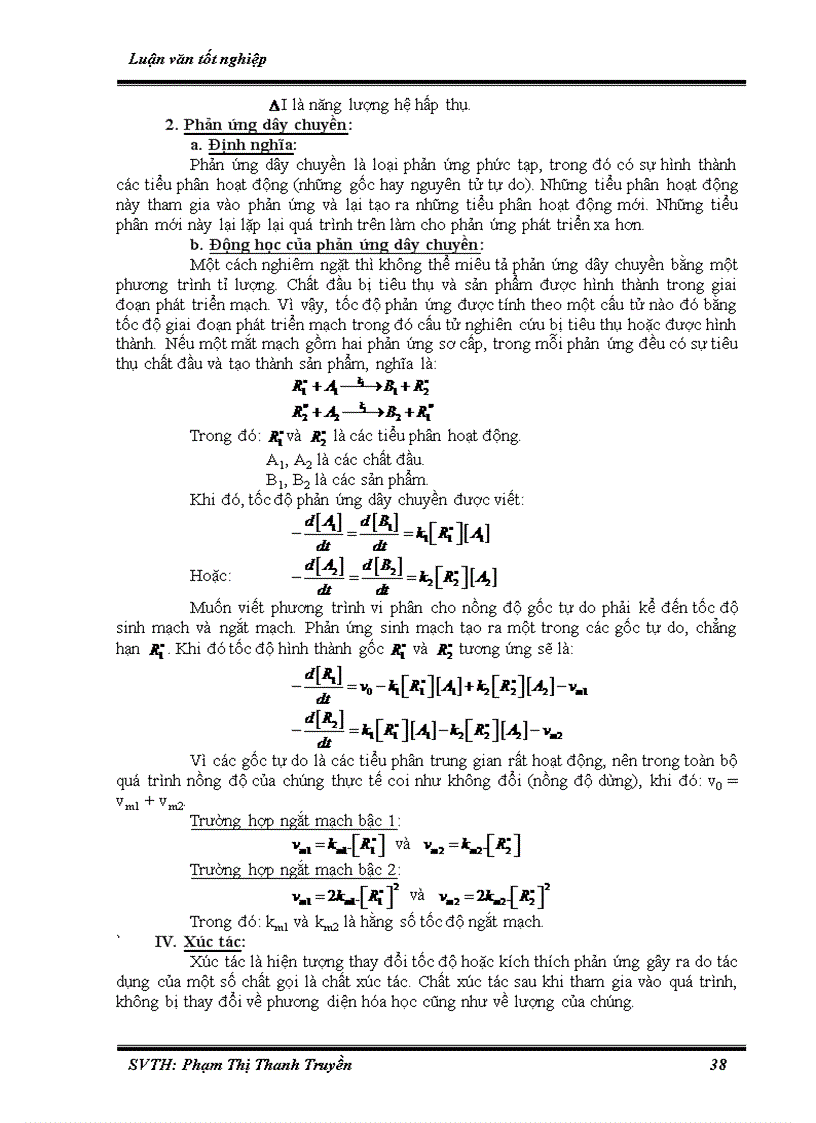 image for page Hệ thống hóa bài tập phần Hóa lý phục vụ bồi dưỡng học sinh giỏi ở trường THPT