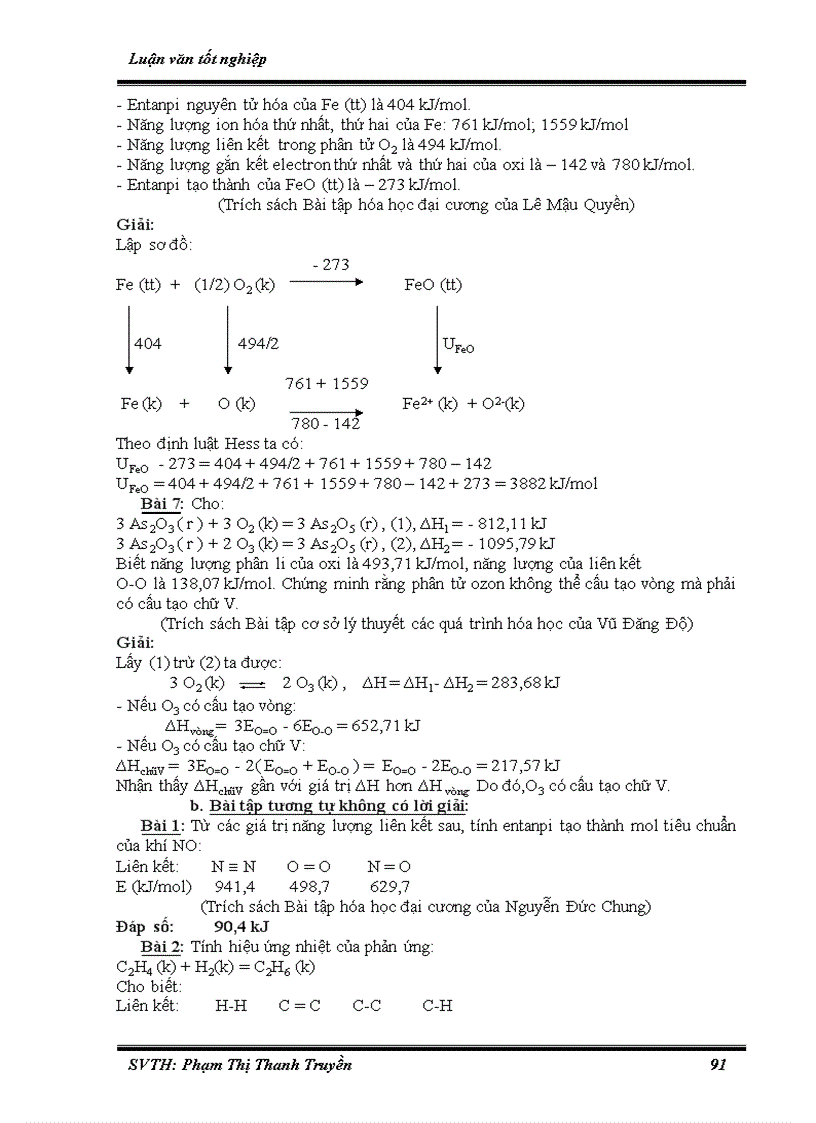 image for page Hệ thống hóa bài tập phần Hóa lý phục vụ bồi dưỡng học sinh giỏi ở trường THPT
