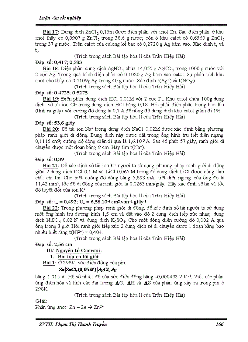 image for page Hệ thống hóa bài tập phần Hóa lý phục vụ bồi dưỡng học sinh giỏi ở trường THPT