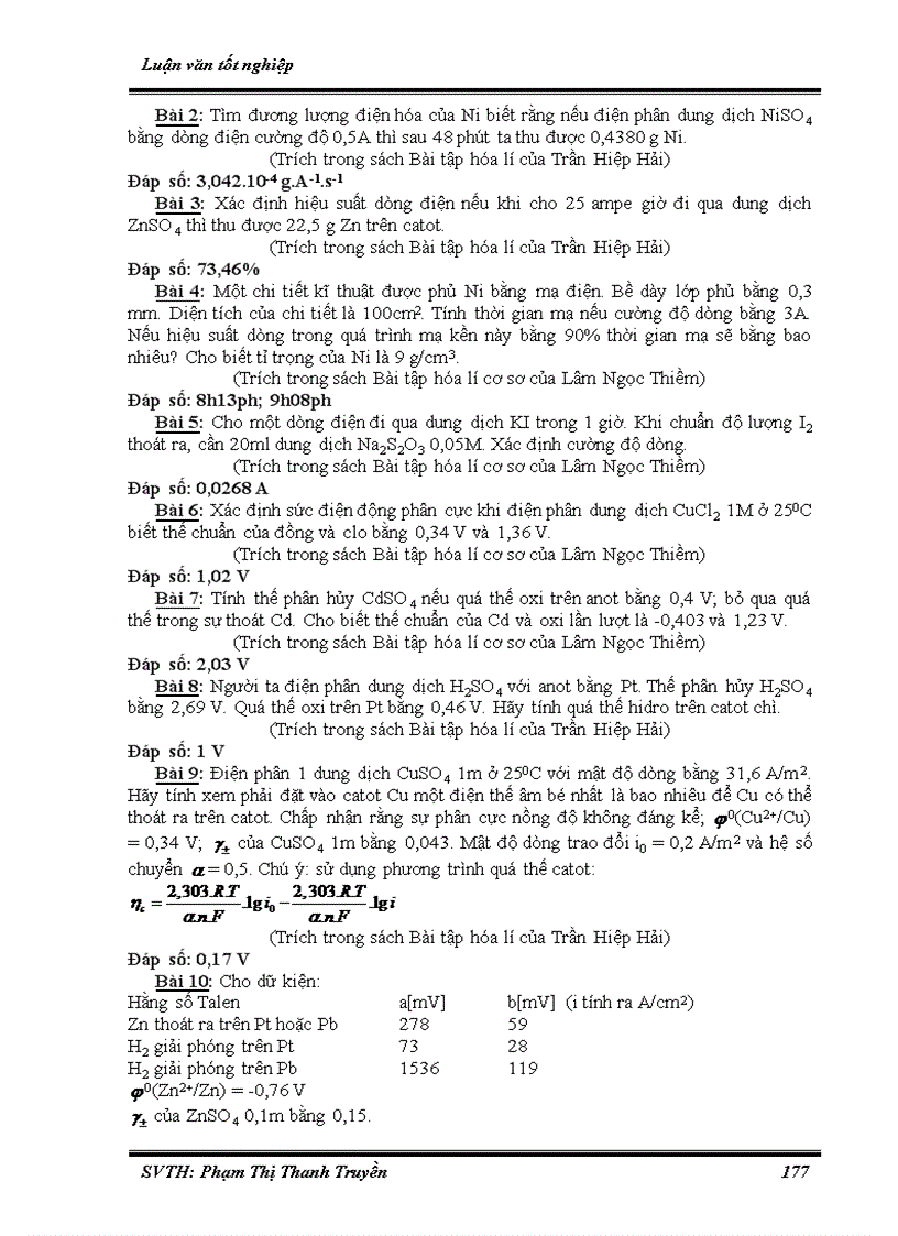 image for page Hệ thống hóa bài tập phần Hóa lý phục vụ bồi dưỡng học sinh giỏi ở trường THPT