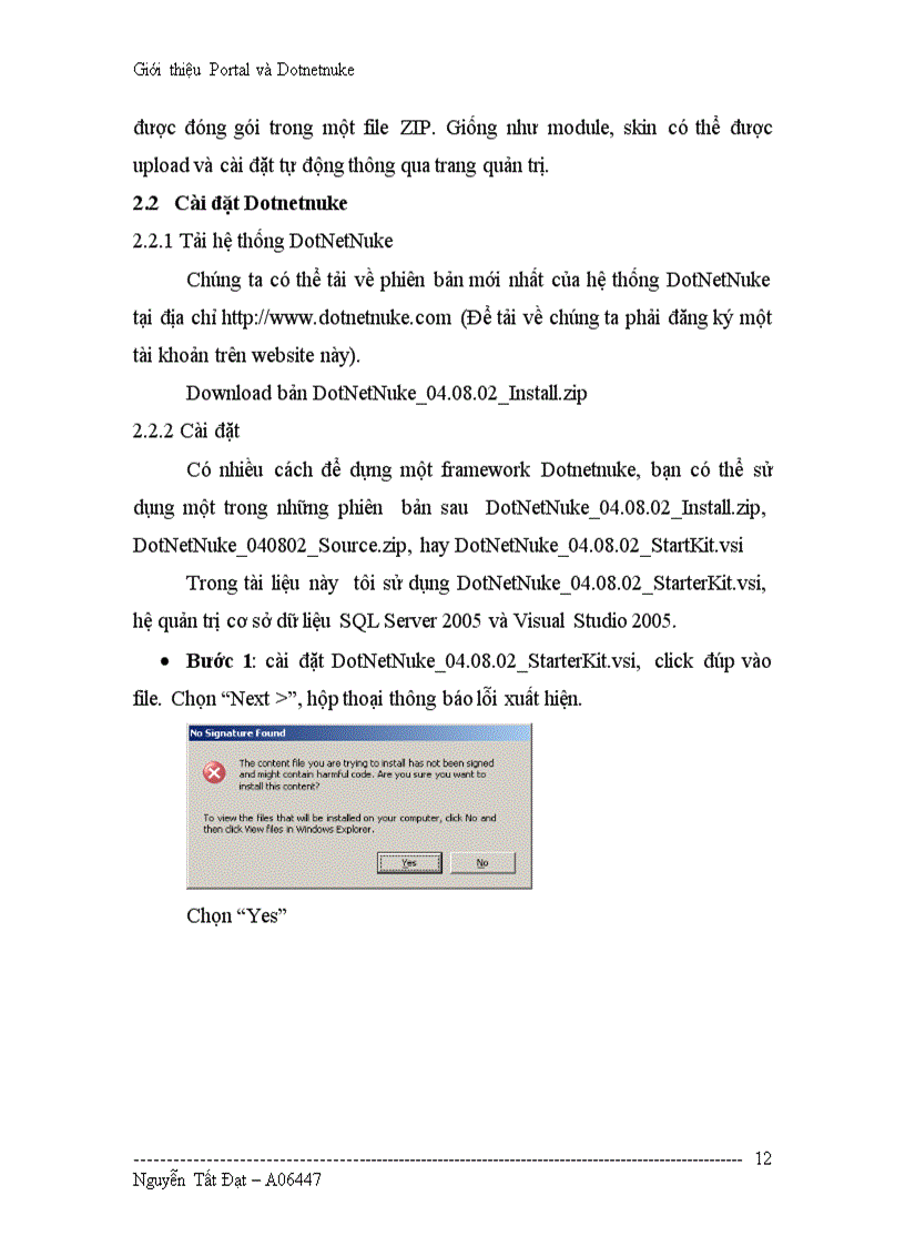image for page DotNetNuke và portal ứng dụng của chúng