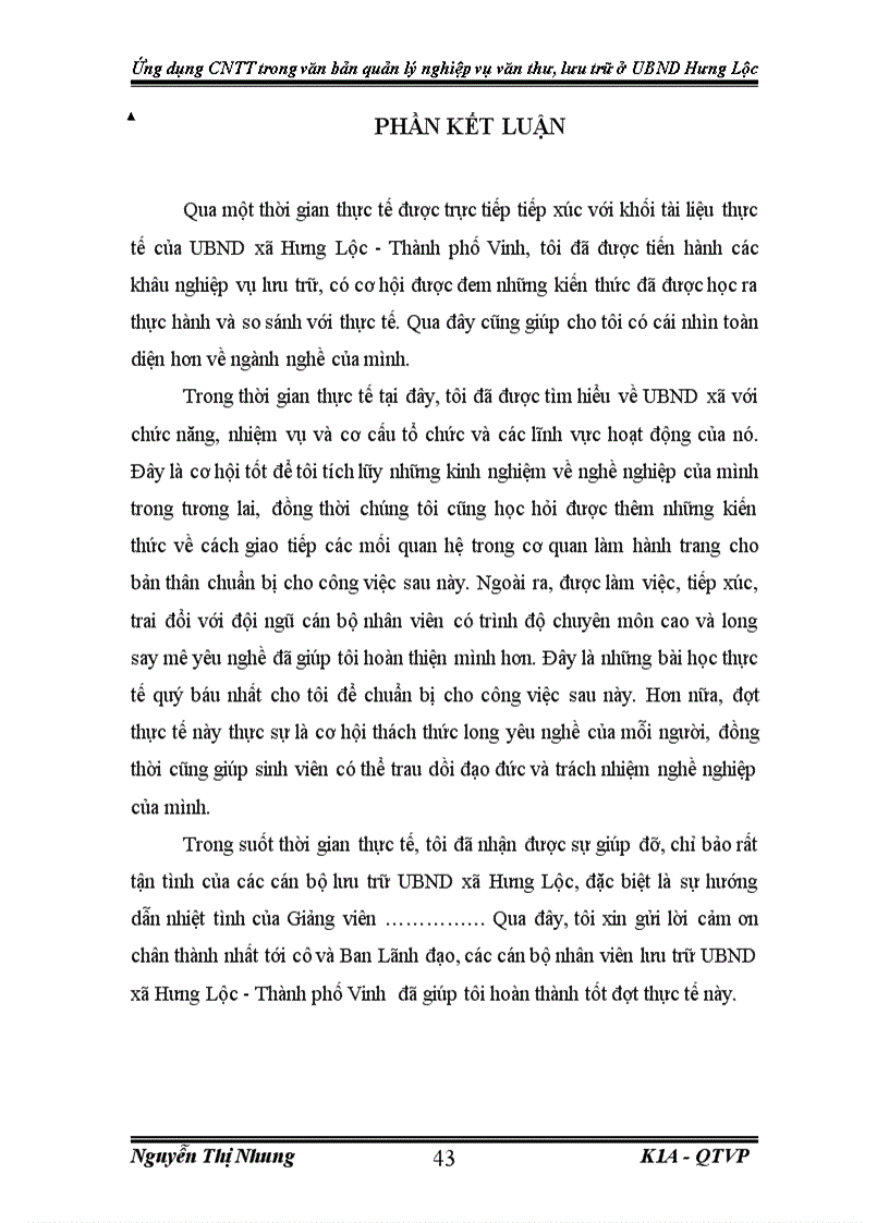 image for page Ứng dụng công nghệ thông tin trong văn bản quản lý nghiệp vụ văn thư lưu trữ ở UBND xã Hưng Lộc Thành Phố Vinh cho