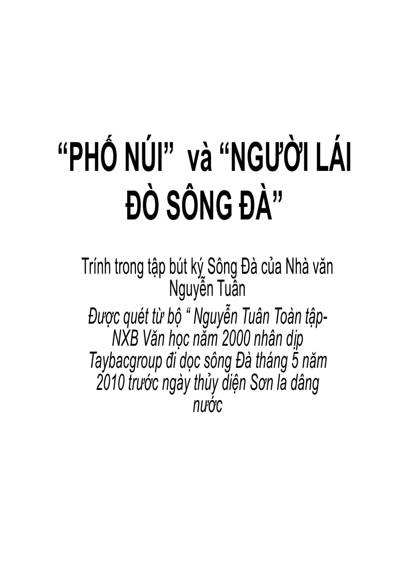 image for page Phố núi người lái đò sông đà Nguyễn Tuân