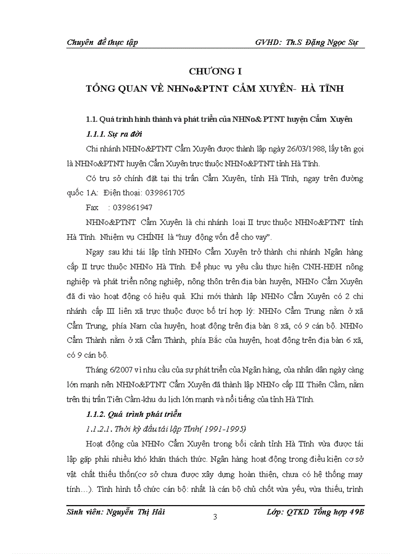 image for page Rủi ro tín dụng tại ngân hàng Nông nghiệp và phát triển nông thôn chi nhánh Cẩm Xuyên Hà Tĩnh