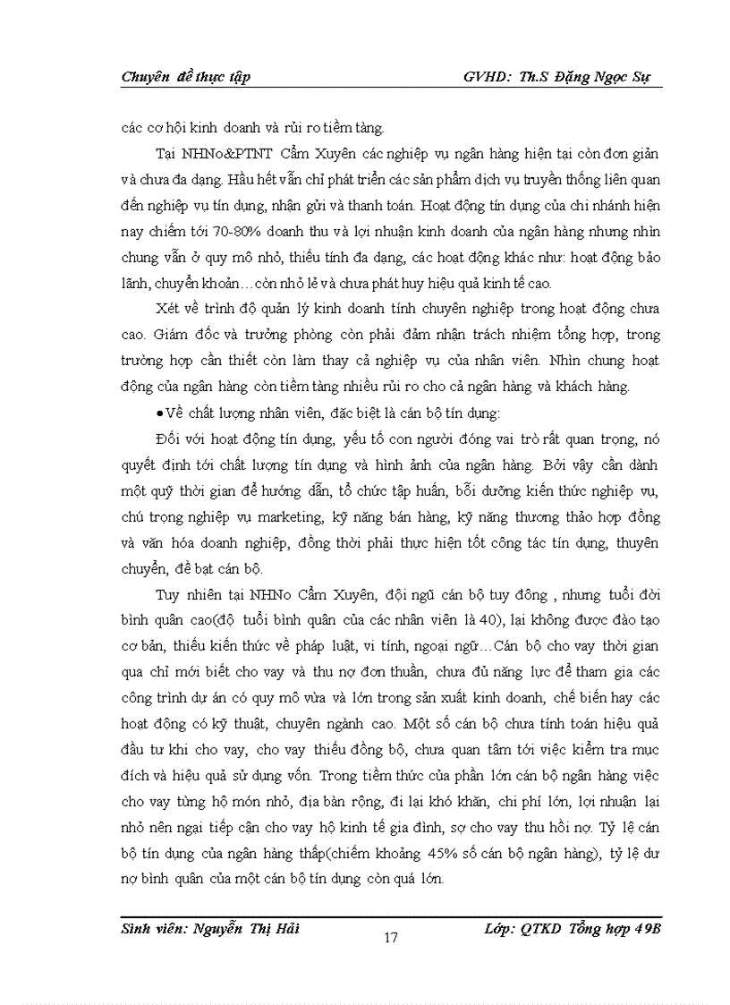 image for page Rủi ro tín dụng tại ngân hàng Nông nghiệp và phát triển nông thôn chi nhánh Cẩm Xuyên Hà Tĩnh