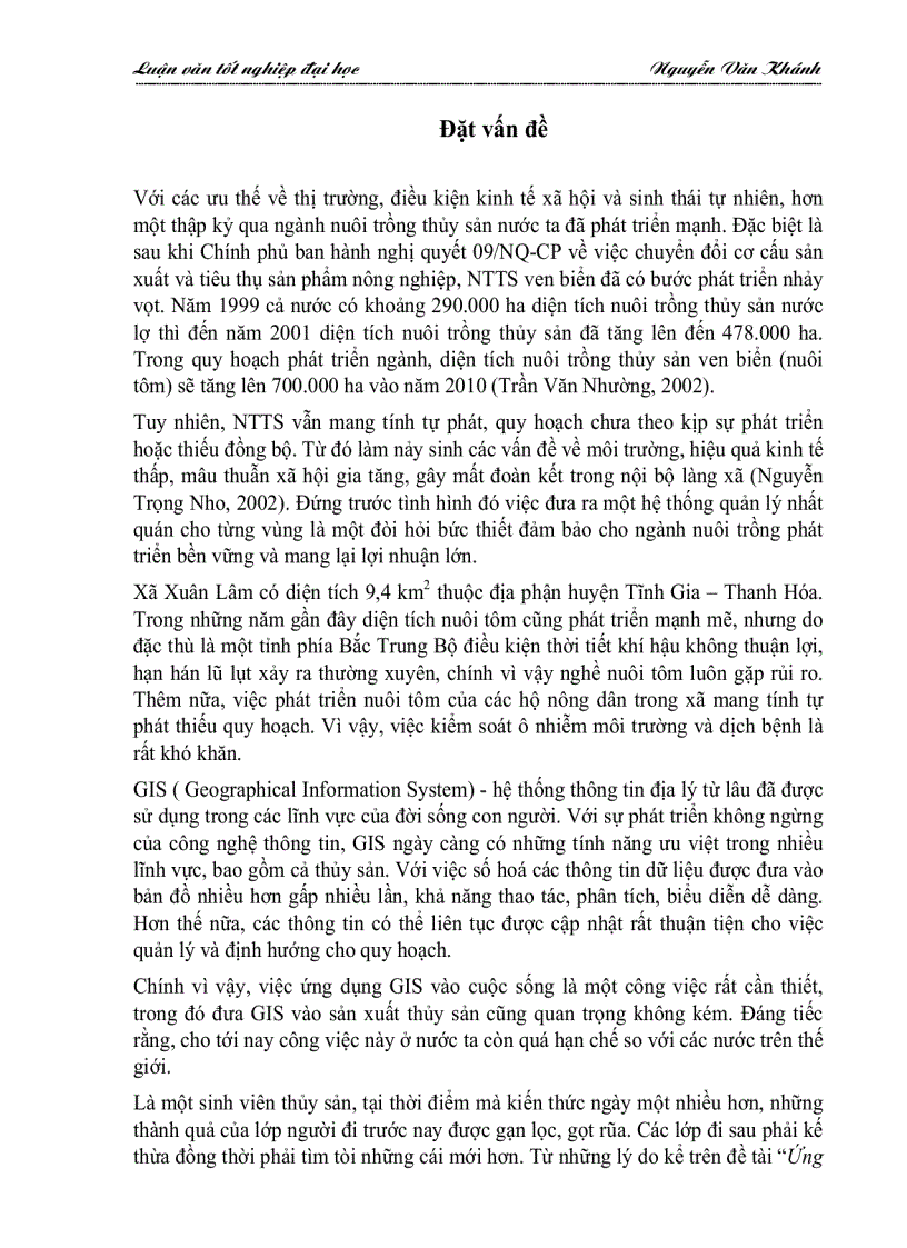 image for page Ứng dụng công nghệ gis trong hỗ trợ quy hoạch nuôi trồng thủy sản xã xuân lâm tĩnh gia thanh hoá