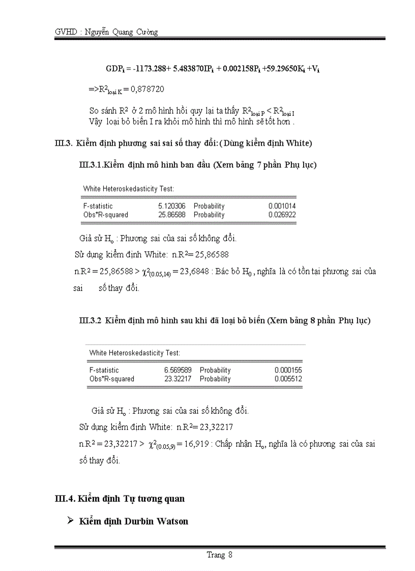 image for page Thử nghiệm xây dựng mô hình kinh tế lượng để phân tích những tác động ảnh hưởng của tổng giá trị nhập khẩu dân số chỉ số giá tiêu dùng tỷ lệ lạm phát đến tổng sản phẩm quốc nội