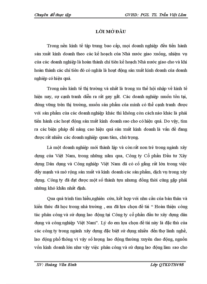 image for page Hoàn thiện công tác phân công và sử dụng lao động tại Công ty cổ phần đầu tư xây dựng dân dụng và công nghiệp Việt Nam